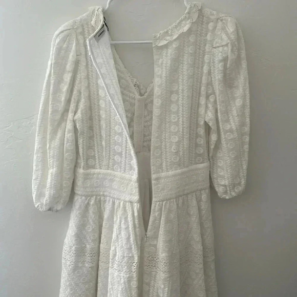 NWT Sandro Gianni Embroidered Cotton Mini Dress - Picture 5 of 9